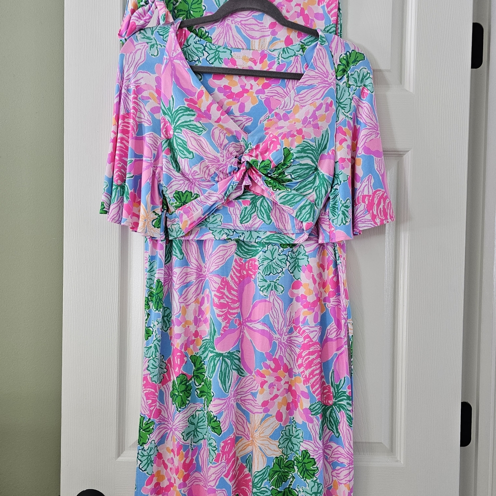 Lilly Pulitzer MINKA MAXI In Multi Tigers Lair with Matching Headband